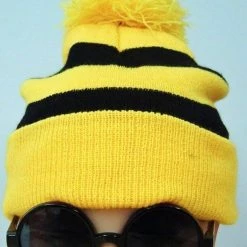 Unbranded Odlaw Yellow Black Wenda Waldo Wally Beanie Hat Glasses Moustache Costume Kit Costume Accessories