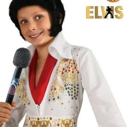 Rubies/Smiffys/Dr.Toms Elvis Presley Microphone Scarf Shades Headpiece Wig Mens Costume Accessory