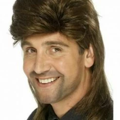 Unbranded Wigs Mens Black Blonde Brown Mullet Wig | Bogan 70s 80s Redneck Wig 7 Unbranded Wigs Mens Black Blonde Brown Mullet Wig | Bogan 70s 80s Redneck Wig