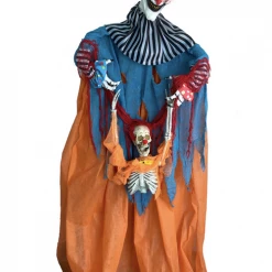 Unbranded Circus Creep Lifesize And Baby Clown Animated Light Motion Sound Halloween Prop Halloween Props/Decoration