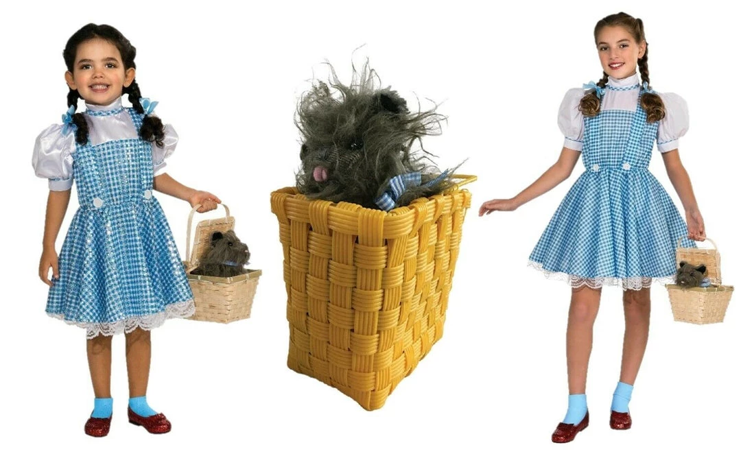 Rubie's The Wizard Of Oz Dorothy Girls Costume And Toto In A Basket Costume Accessory 1 Rubie's The Wizard Of Oz Dorothy Girls Costume And Toto In A Basket Costume Accessory