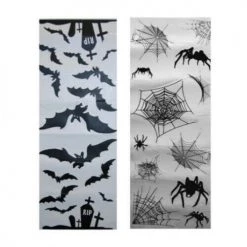 Sweidas Spiders Webs Cemetery Bats 2 Packs Halloween Wall Decals