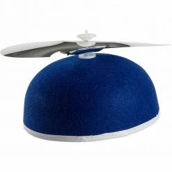 Balloon Agencies Blue Propeller Hat Beanie Costume Tweedle Dum Dee Clown Helicopter Hat