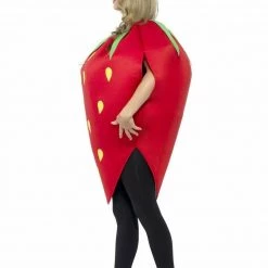 Smiffys CA298 Strawberry Costume Ladies Mens Unisex Novelty Fruit Fancy Red Farm Outfit Costumes