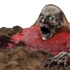 Unbranded Halloween Props/Decoration Animated Lunging Mad Dog Bump & Go Zombie Clawing Cathy Halloween Decoration