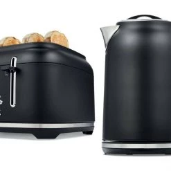 Kmart Black Toaster 4 Slice Cordless 1.7L Kettle Stainless Steel Electric Kitchen Set Home & Garden
