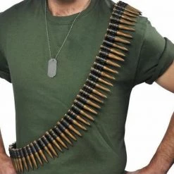 Smiffys Costume Accessories BULLET BELT Bandolier Commando Army Soldier Mexican Bandit Costume Accessory