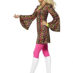 Smiffys 60s Hippie Hippy Groovy Psychedelic Ladies Size Med 12 -14 Costume