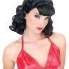 Morris Costumes Rizzo Grease Pink Lady 50s Ladies Black Costume Wig