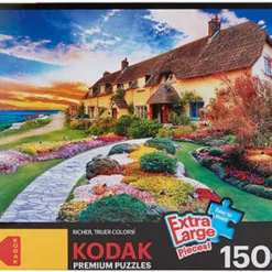 Kmart Kodak 1500 Piece Jigsaw Puzzle Country Cottage At Sunset Kids 10+ To Adults Game Home & Garden