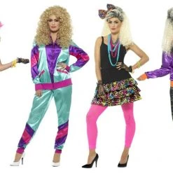Smiffys 80s Retro Shell Suit Wild Girls Party Ladies Costume