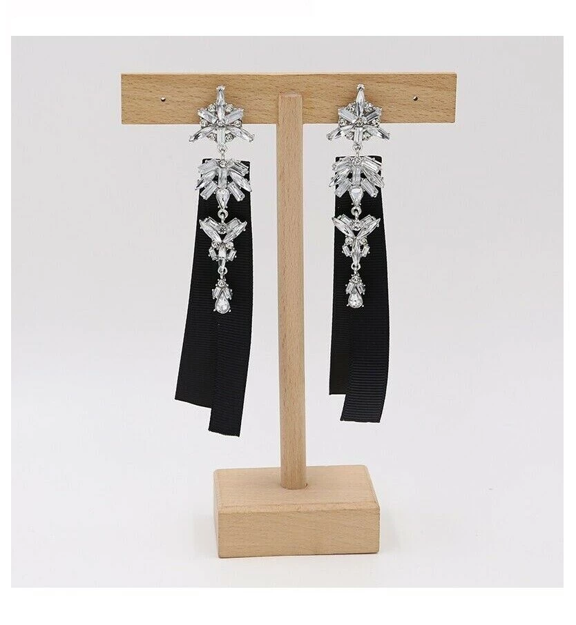 Unbranded Crystal Ribbon Long Rhinestones Drop Dangle Ladies Earrings Fashion Jewelry 5 Unbranded Crystal Ribbon Long Rhinestones Drop Dangle Ladies Earrings Fashion Jewelry