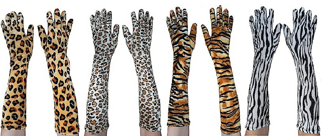 Aussie Toys Animal Print Long Gloves Tiger Leopard Jaguar Zebra Costume Accessory Costume Accessories 1 Aussie Toys Animal Print Long Gloves Tiger Leopard Jaguar Zebra Costume Accessory Costume Accessories