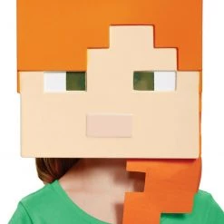 Morris Costumes Costume Accessories Alex Zombie Minecraft Vacuform Costume Mask