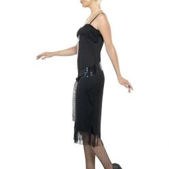 Smiffys Black Elegant Flapper 1920s Dress Charleston Great Gatsby Ladies Costume Costumes