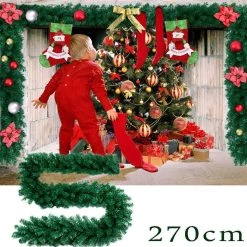 FB Market Place Christmas Decorations Wreath Garland Fireplace Mantel Tree Pine 2.7M X 25CM Christmas Decoration