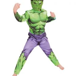Rubies Deerfield Costumes Avengers Hulk Assemble Classic Jumpsuit Size 3-5 Boys Costume