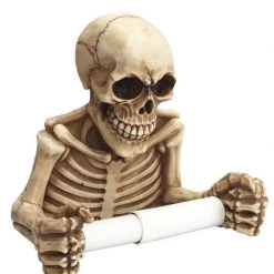 Crazy Crazy & More Crazy Deals Skeleton Skull Toilet Roll Paper Towel Holder Wall Mount Halloween Decoration Halloween Props/Decoration
