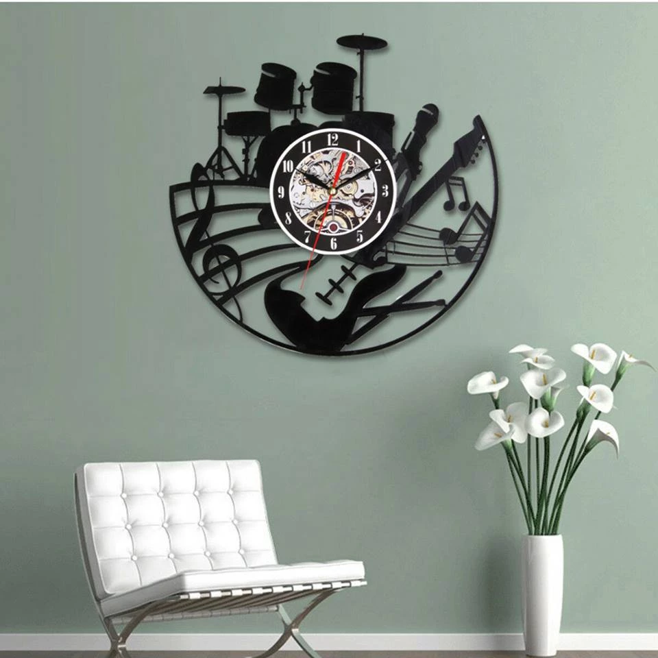 Crazy Crazy & More Crazy Deals Home & Garden Drum Kit And Guitar Vinyl Record Wall Clock 30cm X 30cm 4 Crazy Crazy & More Crazy Deals Home & Garden Drum Kit And Guitar Vinyl Record Wall Clock 30cm X 30cm