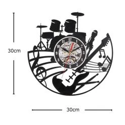 Crazy Crazy & More Crazy Deals Home & Garden Drum Kit And Guitar Vinyl Record Wall Clock 30cm X 30cm 9 Crazy Crazy & More Crazy Deals Home & Garden Drum Kit And Guitar Vinyl Record Wall Clock 30cm X 30cm