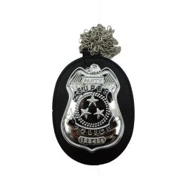 Aussie Toys FBI Detective Police Officer Badge On Neck Chain Costume Accessory