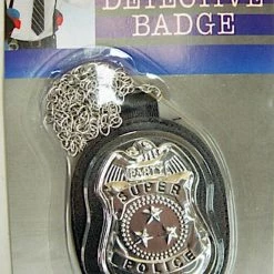 Aussie Toys FBI Detective Police Officer Badge On Neck Chain Costume Accessory
