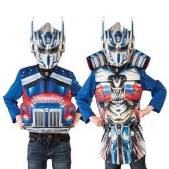 Rubies Deerfield Optimus Prime Flip And Reveal Deluxe Costume Top Boys Costume