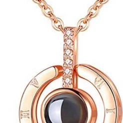 Crazy Crazy & More Crazy Deals 100 Ways I Love You Necklace Roman Numeral Pendant Of Love Gift Rose Gold Silver