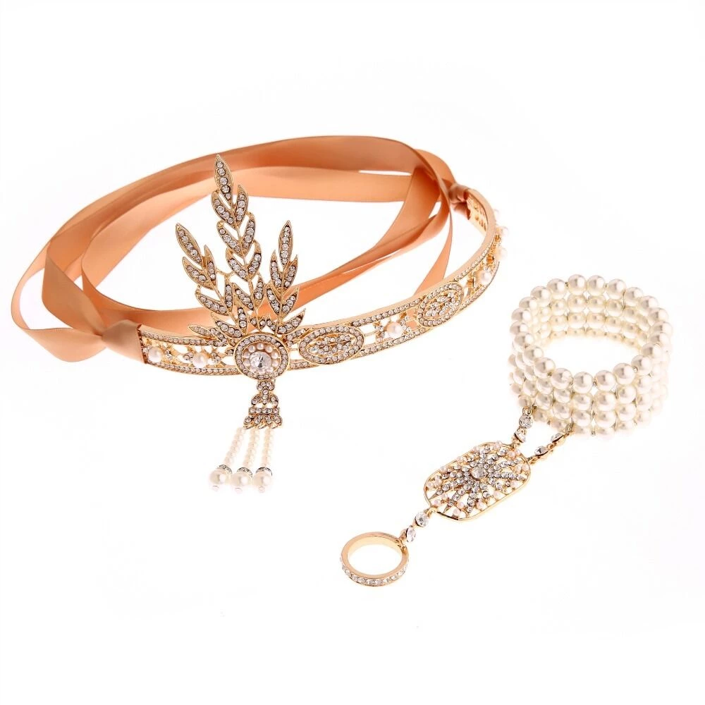 Crazy Crazy & More Crazy Deals Costume Accessories Flapper Great Gatsby Roaring 20s Headpiece Tiara & Bracelet Ring Costume Set 2 Crazy Crazy & More Crazy Deals Costume Accessories Flapper Great Gatsby Roaring 20s Headpiece Tiara & Bracelet Ring Costume Set