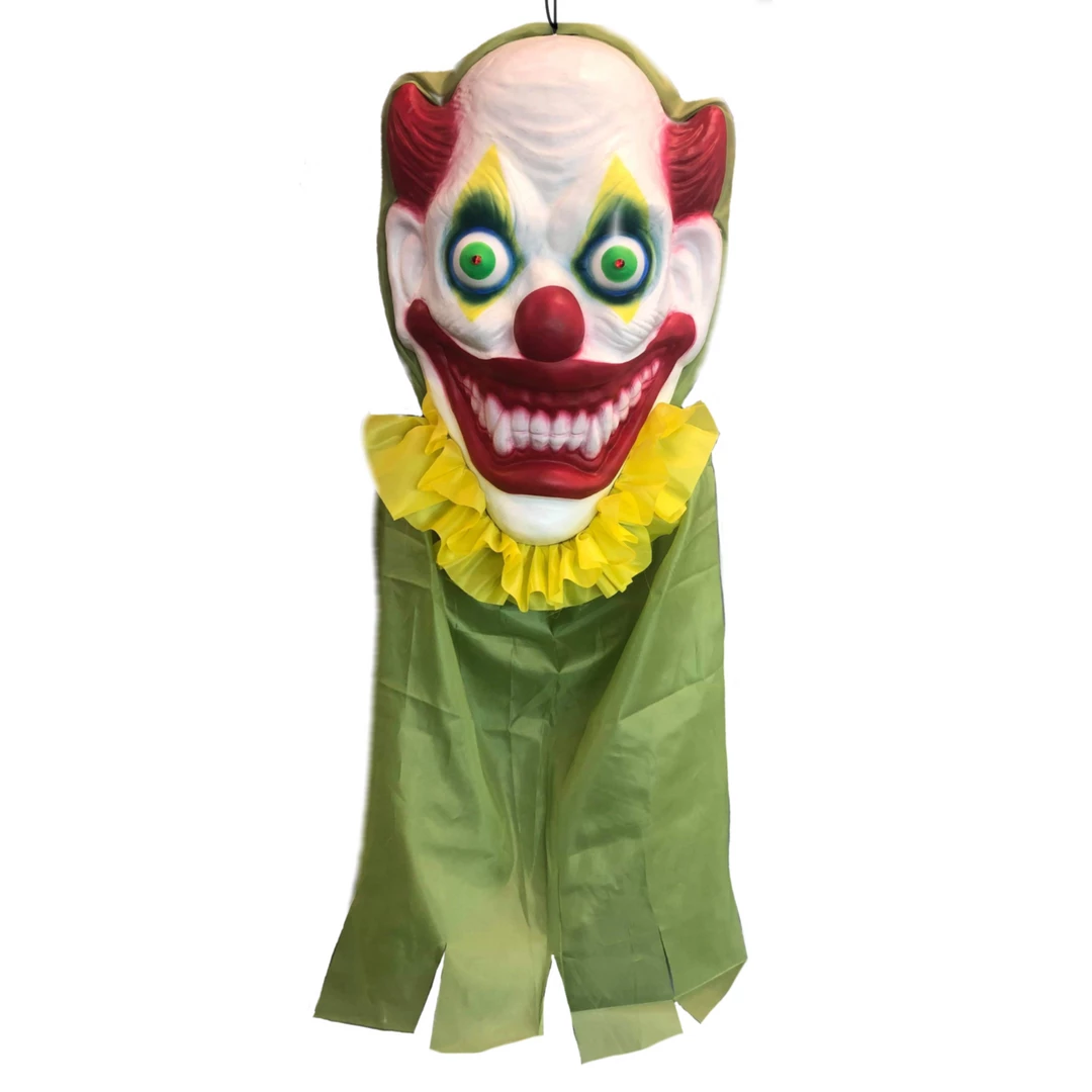 Sweidas Emmett Talking Creepy Giant Hanging Clown Head Halloween Decoration Party Supplies 3 Sweidas Emmett Talking Creepy Giant Hanging Clown Head Halloween Decoration Party Supplies