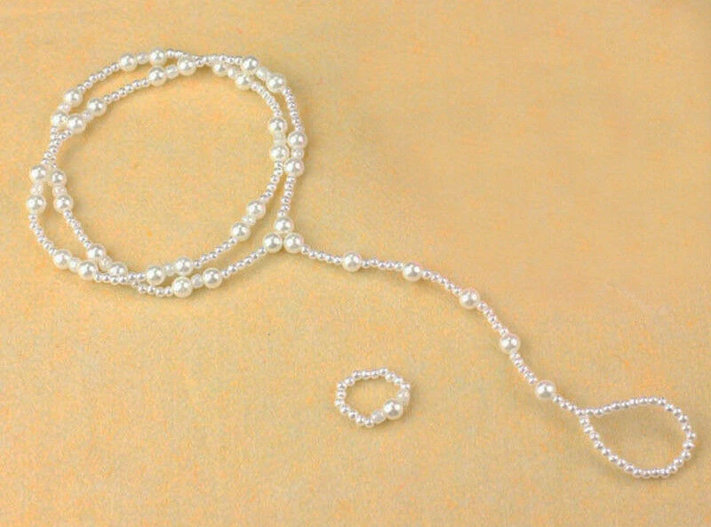 Crazy Crazy & More Crazy Deals Pearl Anklet & Pearl Toe Ring Barefoot Wedding Bridal Beach Fashion Jewelry 2 Crazy Crazy & More Crazy Deals Pearl Anklet & Pearl Toe Ring Barefoot Wedding Bridal Beach Fashion Jewelry