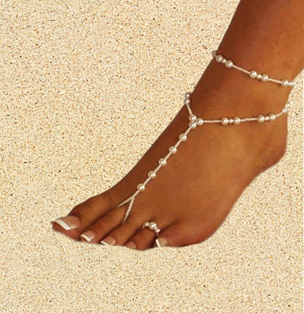 Crazy Crazy & More Crazy Deals Pearl Anklet & Pearl Toe Ring Barefoot Wedding Bridal Beach Fashion Jewelry 3 Crazy Crazy & More Crazy Deals Pearl Anklet & Pearl Toe Ring Barefoot Wedding Bridal Beach Fashion Jewelry