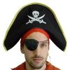 Tomfoolery Caribbean Pirate Hat With Gold Trim