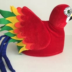 Crazy Crazy & More Crazy Deals Plush Red Velvet Parrot Kids Hat
