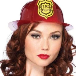 Tomfoolery Red Fireman Deluxe Ladies Hat Costume Accessories