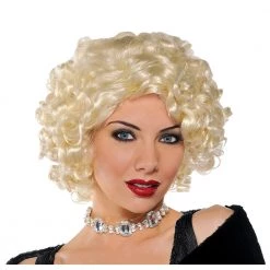 Balloon Agencies Roxie Blonde Curly Ladies Wig Wigs
