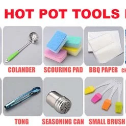 Crazy Crazy & More Crazy Deals Teppanyaki BBQ Grill Cooking Plate And Steamboat Hotpot With 12 Untensils