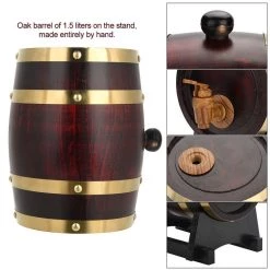 Crazy Crazy & More Crazy Deals Wooden Timber Red Wine Oak Barrel Whisky Rum Keg Home & Garden