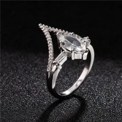 Crazy Crazy & More Crazy Deals Zircon Silver Rhinestone Crystal Fashion Ladies Ring Fashion Jewelry