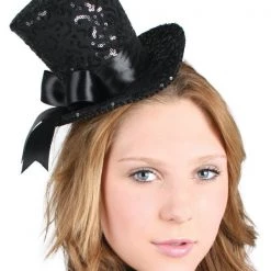 Tomfoolery Sequin Mini Top Hat Ladies Costume Accessory Costume Accessories
