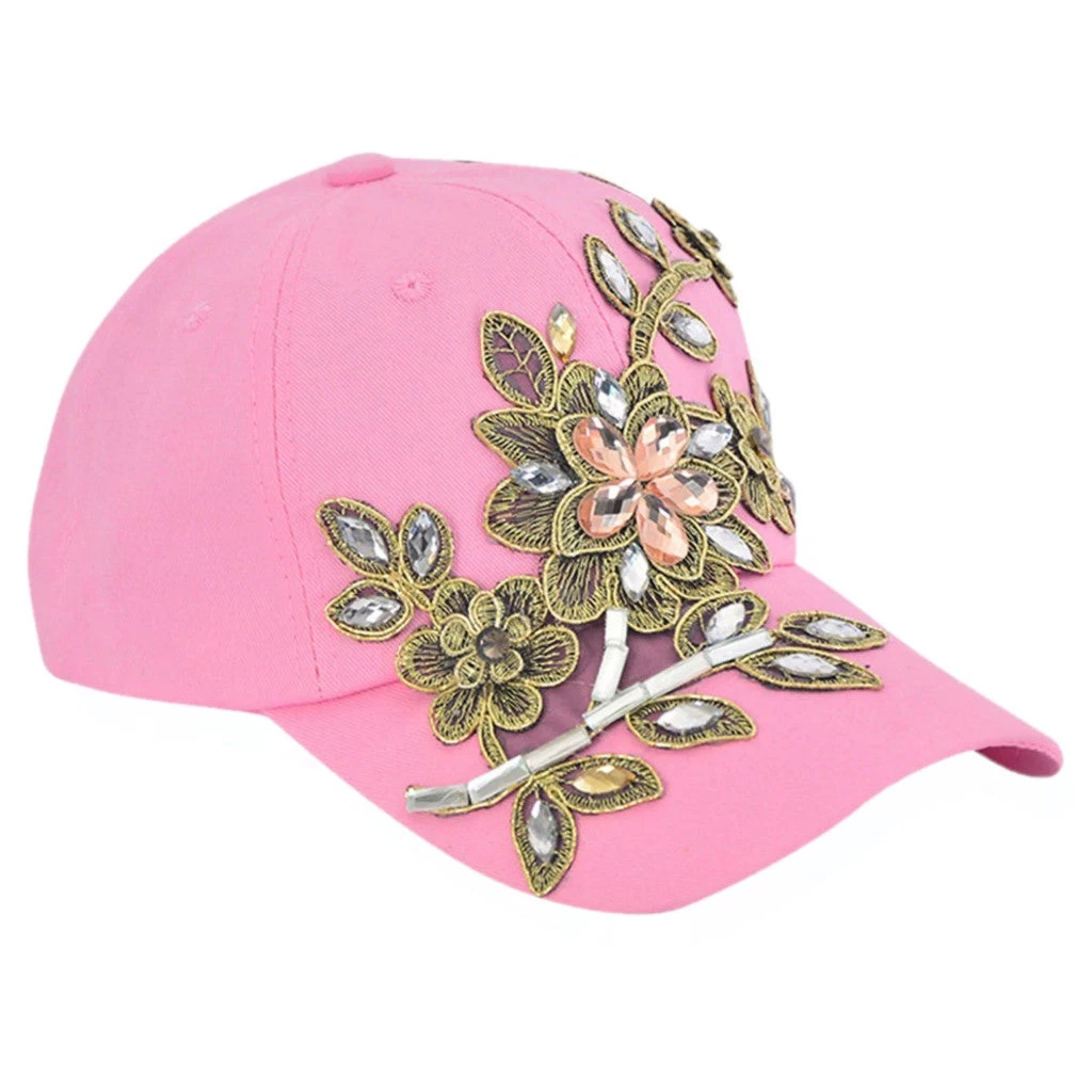 AliExpress Costume Accessories Adjustable Flower Rhinestone Denim Baseball Mesh Cap Fashionable Ladies Hat 3 AliExpress Costume Accessories Adjustable Flower Rhinestone Denim Baseball Mesh Cap Fashionable Ladies Hat