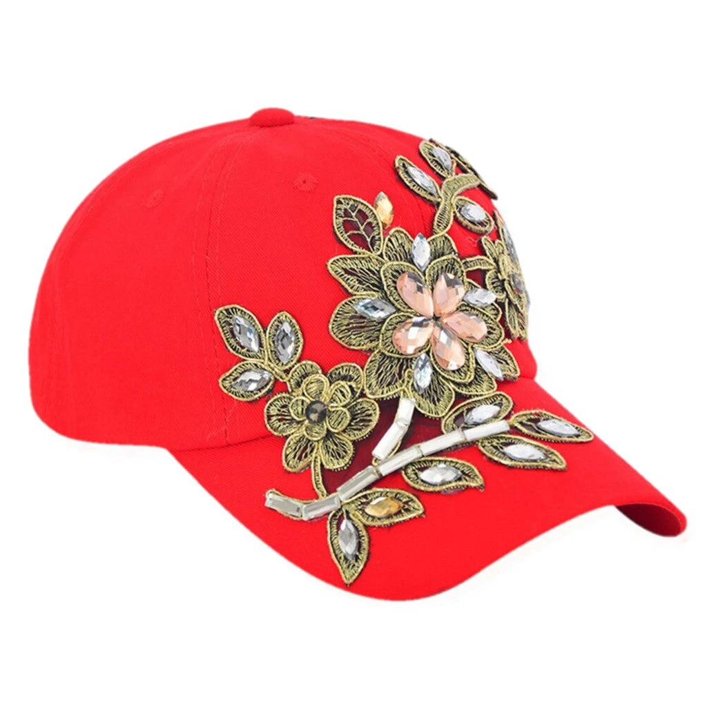 AliExpress Costume Accessories Adjustable Flower Rhinestone Denim Baseball Mesh Cap Fashionable Ladies Hat 4 AliExpress Costume Accessories Adjustable Flower Rhinestone Denim Baseball Mesh Cap Fashionable Ladies Hat