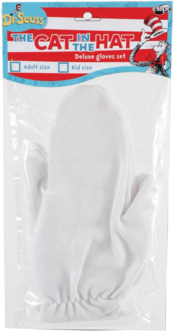 EB Licensed Dr Seuss Cat In The Hat White Gloves Kids Costume Accessory 4 EB Licensed Dr Seuss Cat In The Hat White Gloves Kids Costume Accessory