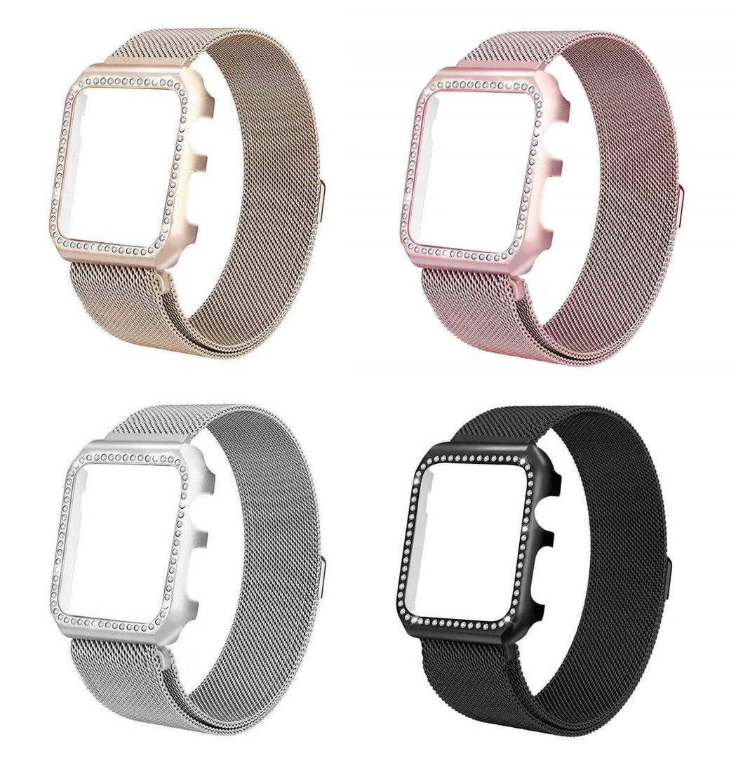 Elegancensplendour Tiffany Milanese Loop Apple Watch Band & Diamond Case Fashion Jewelry 1 Elegancensplendour Tiffany Milanese Loop Apple Watch Band & Diamond Case Fashion Jewelry