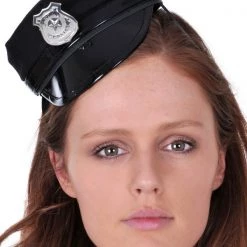 Crazy Crazy & More Crazy Deals Black Mini Police Ladies Hat Costume Accessories