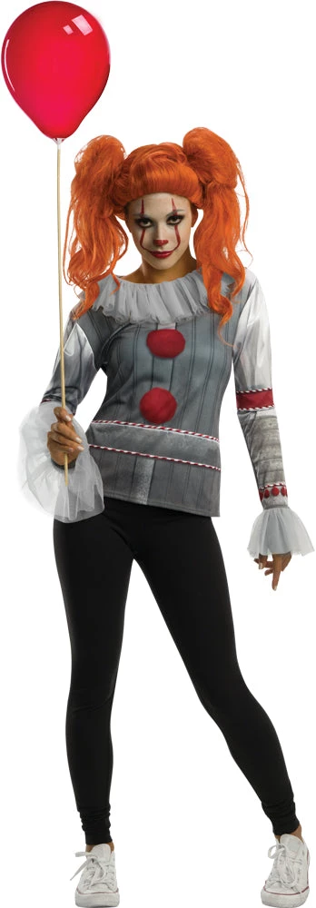Morris Costumes Pennywise IT Clown Cosplay Halloween Ladies Costume 1 Morris Costumes Pennywise IT Clown Cosplay Halloween Ladies Costume