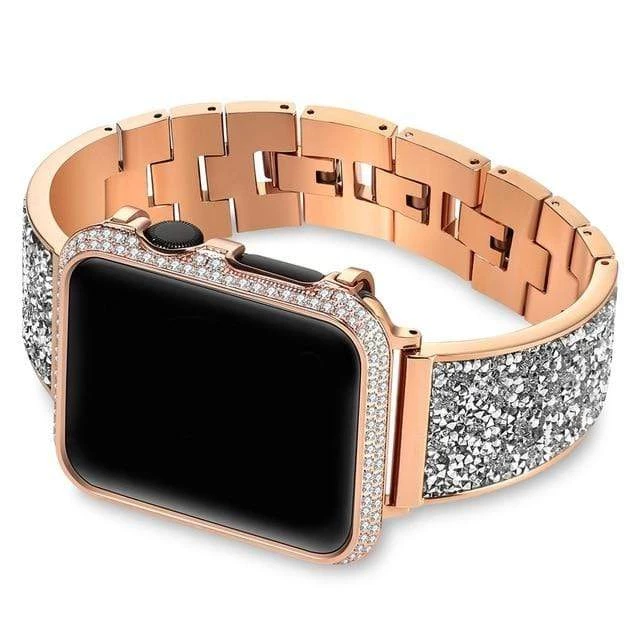 Elegancensplendour Luxury Rhinestone Watch Band & Case For Apple Watch Fashion Jewelry 2 Elegancensplendour Luxury Rhinestone Watch Band & Case For Apple Watch Fashion Jewelry