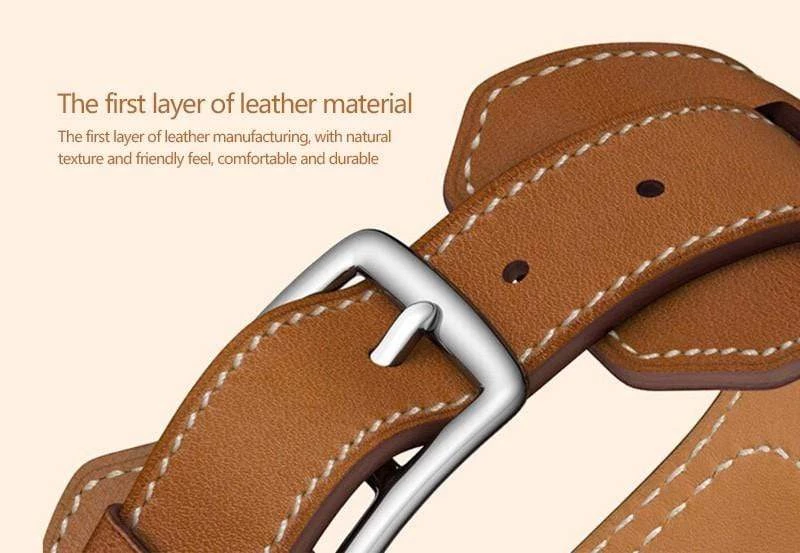 Elegancensplendour Quadra Leather Loop Link Apple Watch Band Strap Fashion Jewelry 10 Elegancensplendour Quadra Leather Loop Link Apple Watch Band Strap Fashion Jewelry