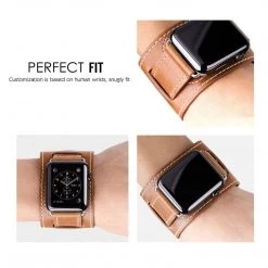 Elegancensplendour Quadra Leather Loop Link Apple Watch Band Strap Fashion Jewelry 19 Elegancensplendour Quadra Leather Loop Link Apple Watch Band Strap Fashion Jewelry