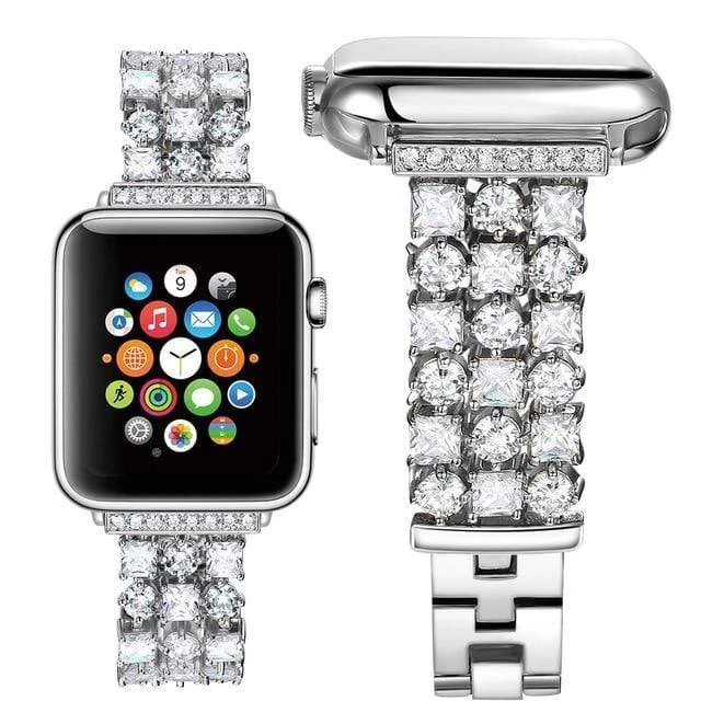 Elegancensplendour Fashion Jewelry Handmade Luxury Rhinestone Apple Watch Band 4 Elegancensplendour Fashion Jewelry Handmade Luxury Rhinestone Apple Watch Band